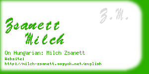 zsanett milch business card